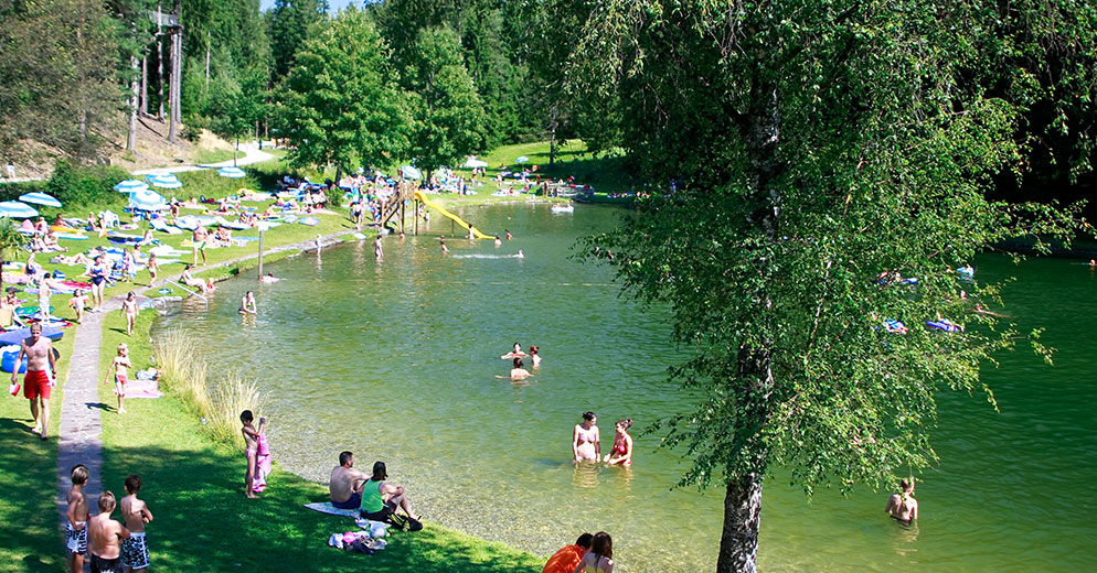 issinger weiher sommer Predazzo, a primavera i lavori del biolago alle fontanelle