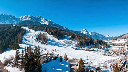 Blick Skipiste Innichen
