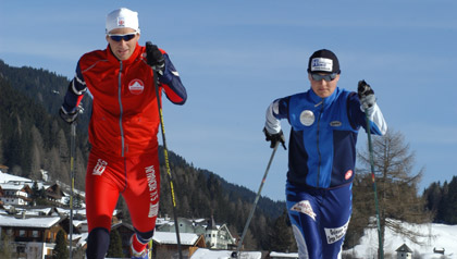 Langlaufen Frau Mann