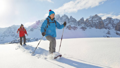 Blick Schneeschuhwandern